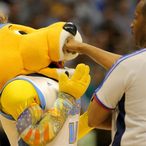 Mascot gets knocked down